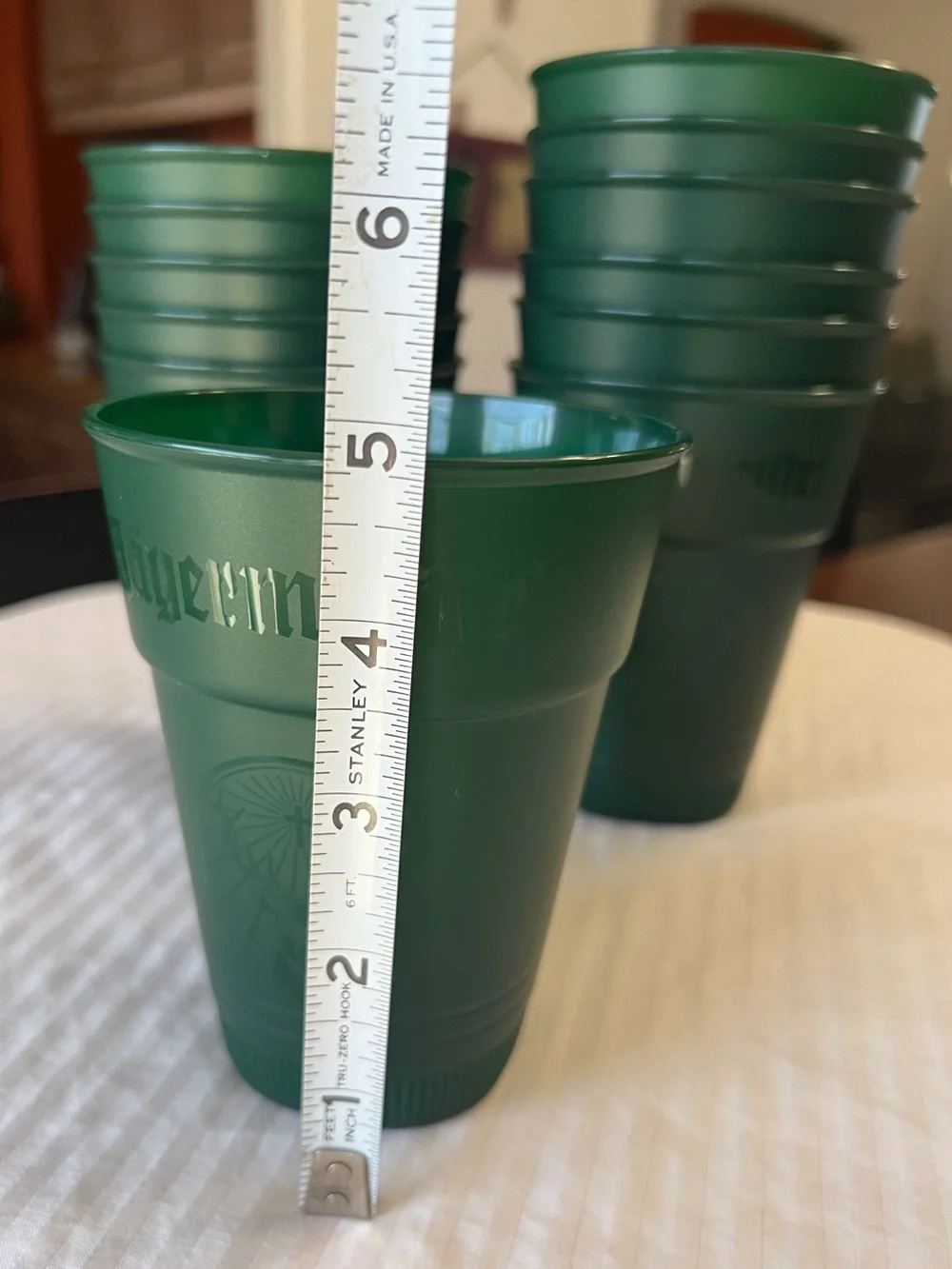 12 Jagermeister Green Plastic Stadium Tumblers Deer Stag Logo Tailgate Unused